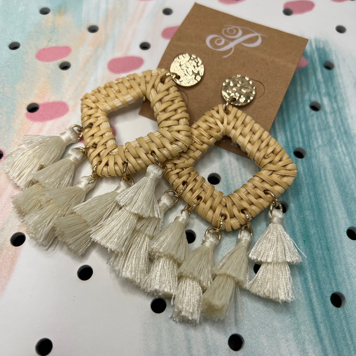 Raffia Fringe Earrings