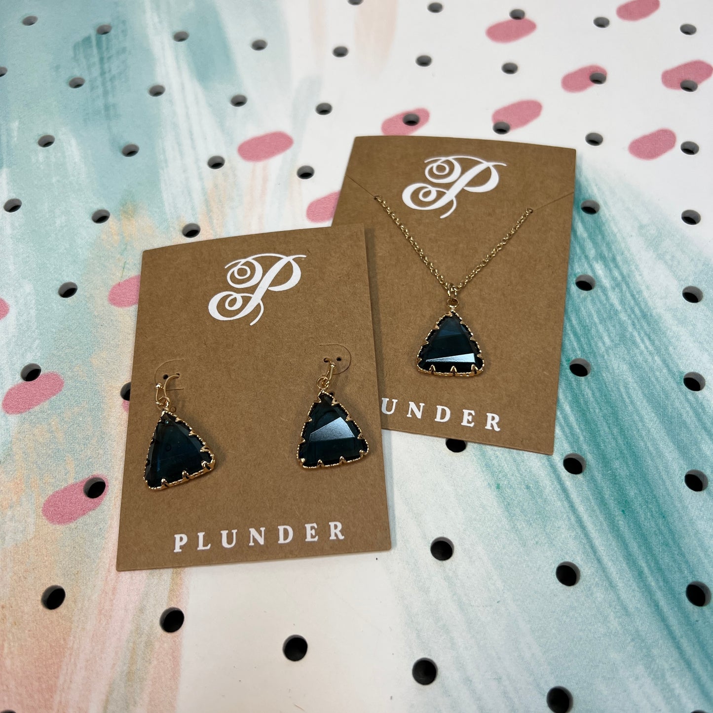 Blue Ice Earrings and Necklace Set