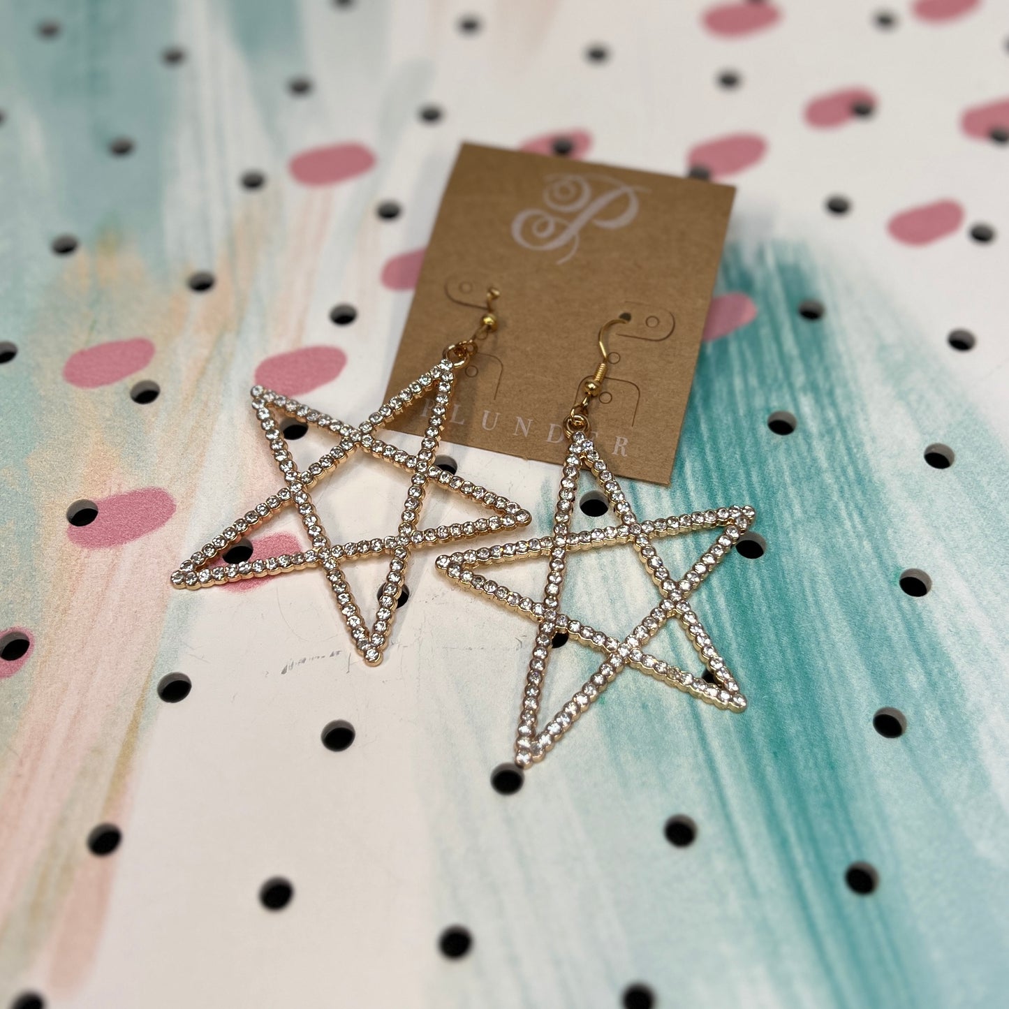 Rhinestone Star Earrings
