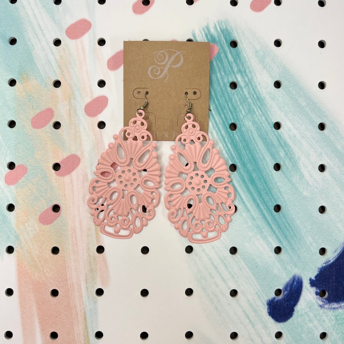 Pink Salmon Earrings