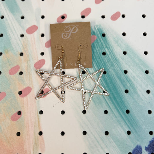 Rhinestone Star Earrings