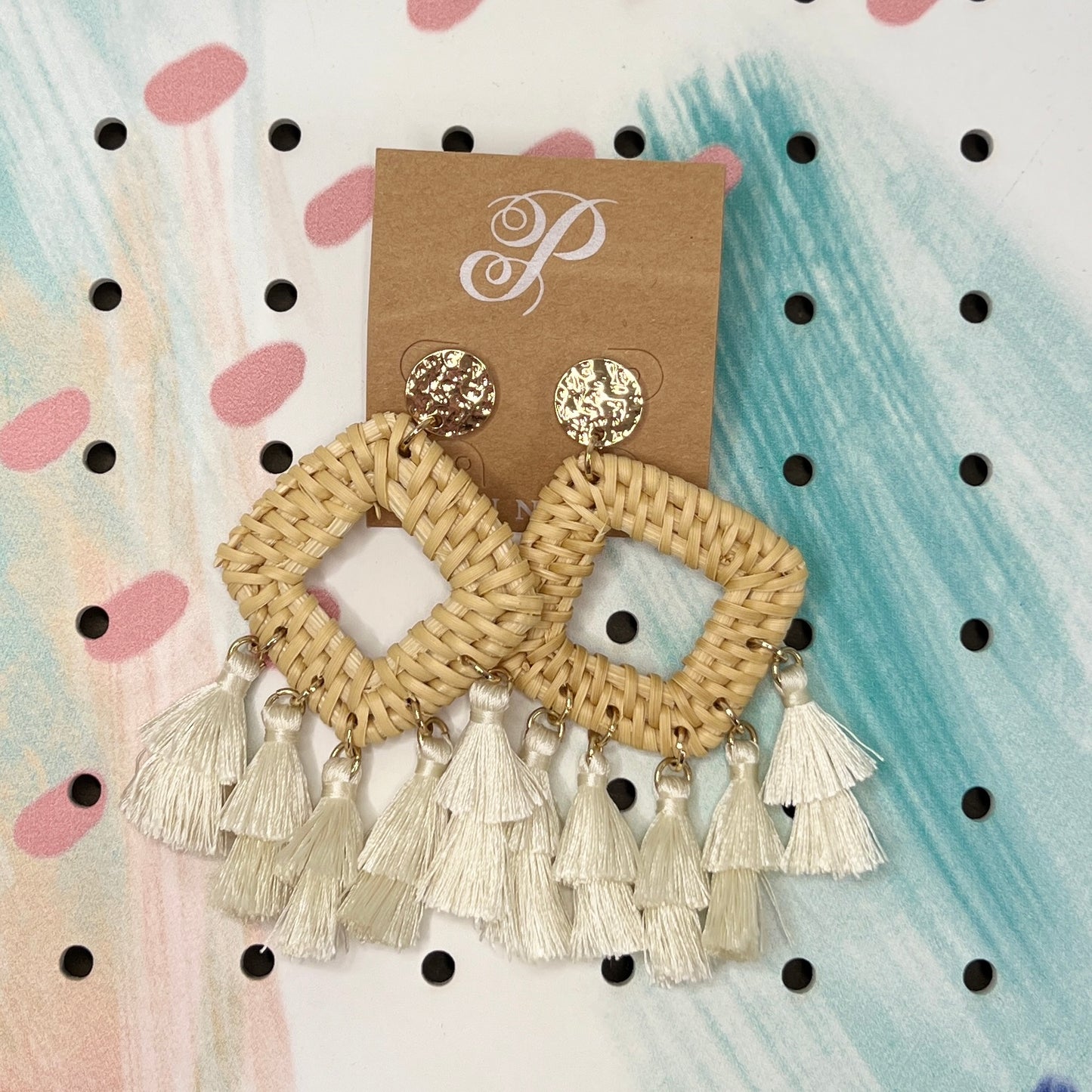 Raffia Fringe Earrings